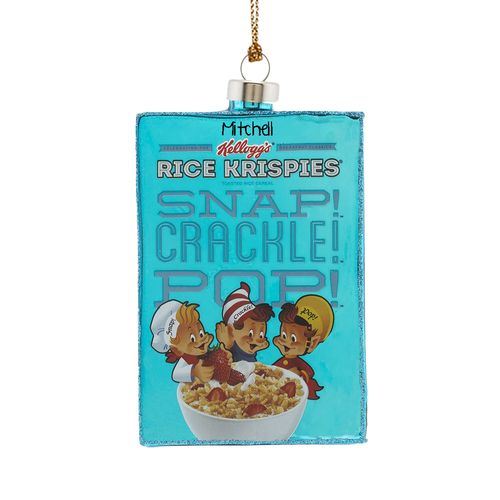 Personalized Rice Krispies Vintage Cereal Box Christmas Ornament