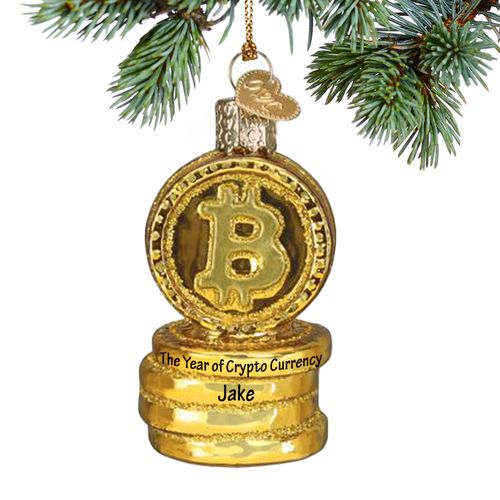 Personalized Bitcoin Christmas Ornament