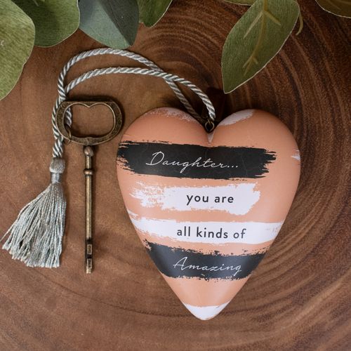 Personalized Amazing Daughter Heart Christmas Ornament