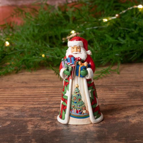 Santa With Tree & Toy Bag Jim Shore Christmas Ornament