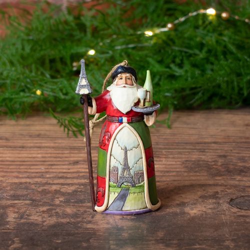 French Santa Jim Shore Christmas Ornament