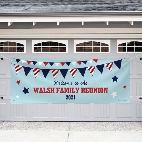Personalized Garage Birth Announcement Banner - It's a Boy