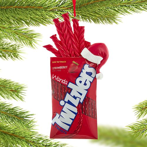 Personalized Twizzlers With Hat Christmas Ornament