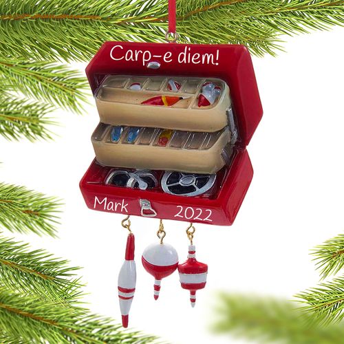 Personalized Tackle Box Christmas Ornament