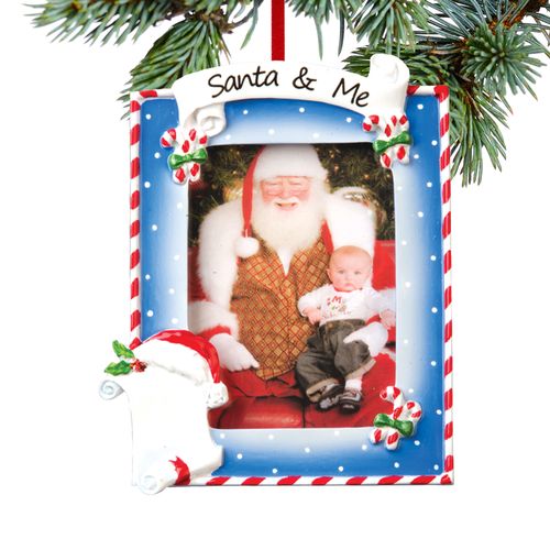 Personalized Santa & Me Picture Frame Christmas Ornament