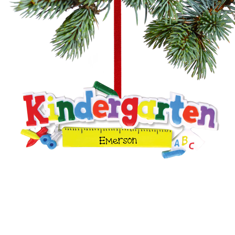 Personalized Kindergarten Christmas Ornament by Ornament Shop