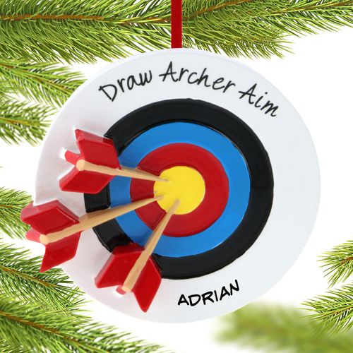 Personalized Archery Christmas Ornament