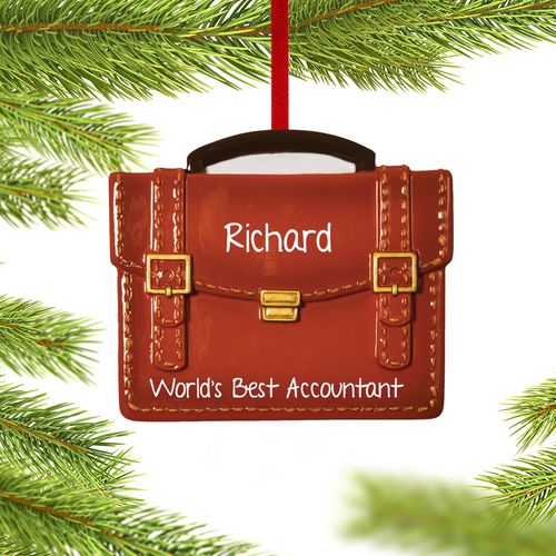 Personalized Occupation Brief Case Christmas Ornament