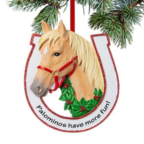 Personalized Palomino Horse Christmas Ornament