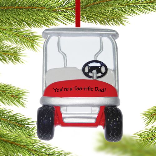 Personalized Golf Cart Christmas Ornament