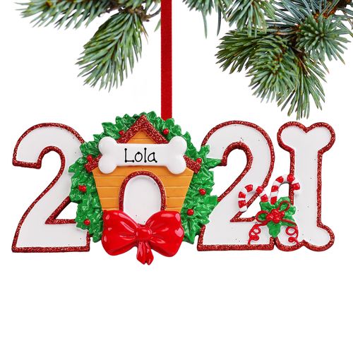 Personalized 2022 Dog Christmas Ornament