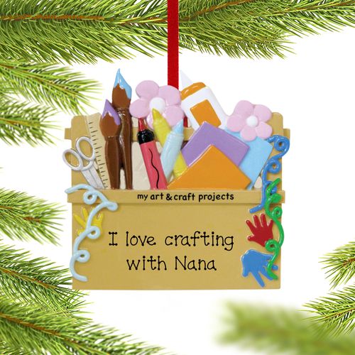 Personalized Arts and Crafts Christmas Ornament