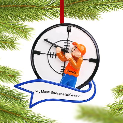 Personalized Hunting Christmas Ornament