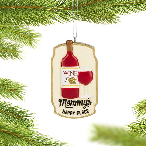 Personalized Mommy's Happy Juice Christmas Ornament