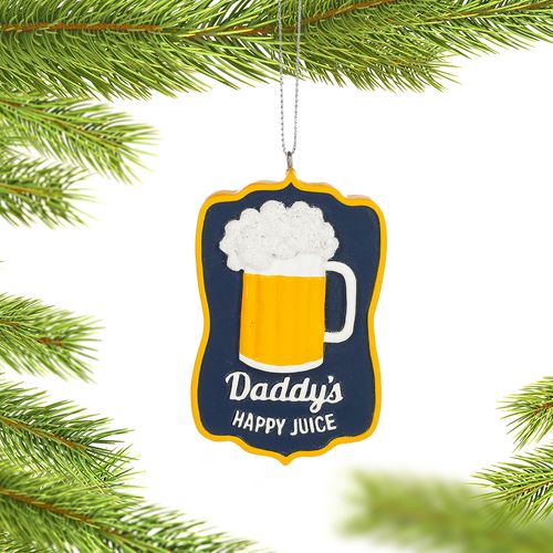 Personalized Daddy's Happy Juice Christmas Ornament