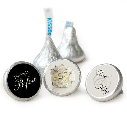 Wedding Rehearsal Dinner Personalized Hershey's Kisses White Bouquet Assembled Kisses