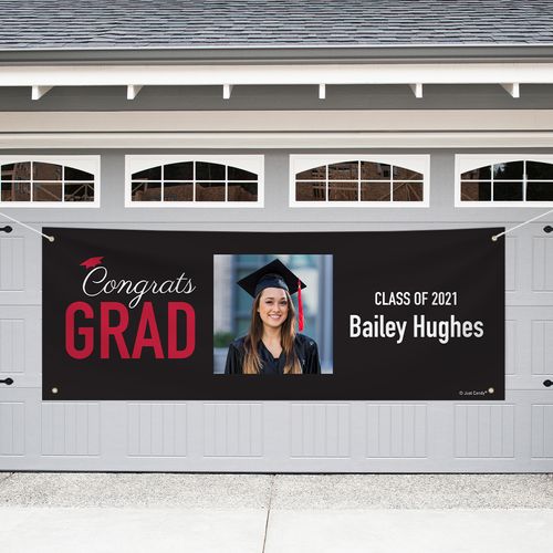Personalized Red Graduation Photo Deluxe Candy Buffet