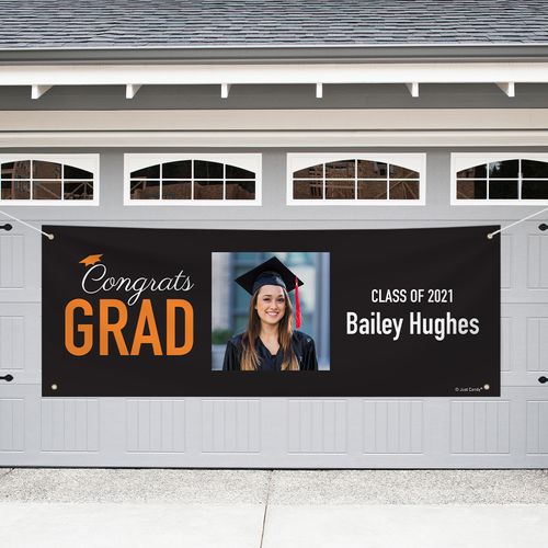 Personalized Orange Graduation Photo Deluxe Candy Buffet