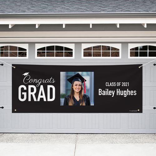 Personalized Black Graduation Photo Deluxe Candy Buffet