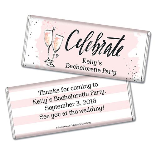 Bonnie Marcus Collection Personalized Chocolate Bar Chocolate and Wrapper The Bubbly Custom Bachelorette Party
