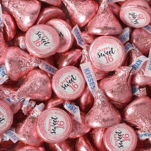Pink Sweet 16 Birthday Hershey's Kisses Candy