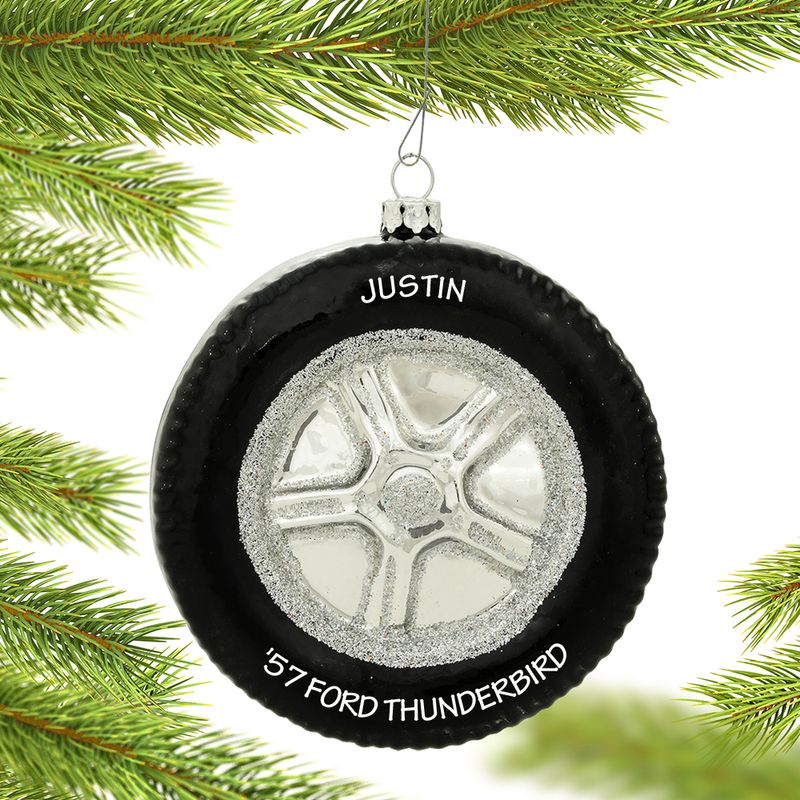 Personalized Tire Christmas Ornament Personalized Christmas Ornaments