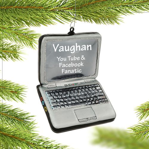 Personalized Laptop Computer Christmas Ornament