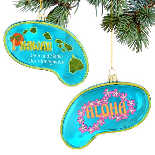 Personalized Hawaii Christmas Ornament