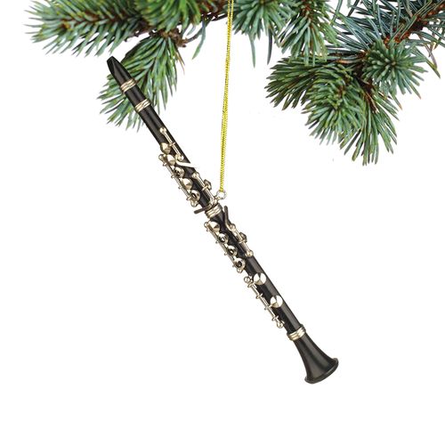 Personalized Clarinet Black Christmas Ornament