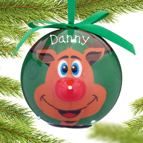 Personalized Rudolph The Red Nosed Reindeer Christmas Ornament