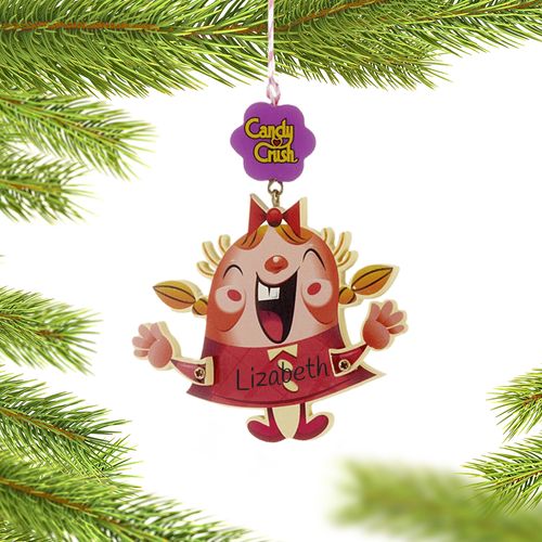 Personalized Candy Crush Game Tiffy Christmas Ornament