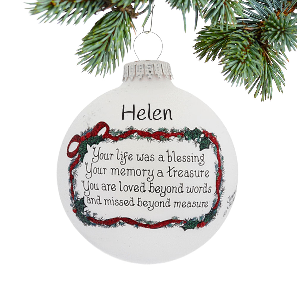 Personalized Your Life Was a Blessing Christmas Ornament - Personalized ...