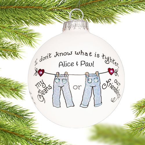 Personalized Friends Jeans Christmas Ornament