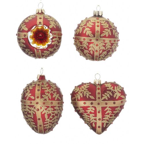 Red Christmas Ornaments (Set of 4) Christmas Ornament