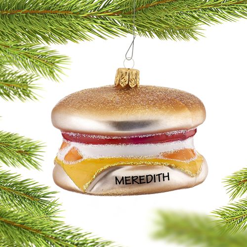Personalized Egg McMuffin Christmas Ornament