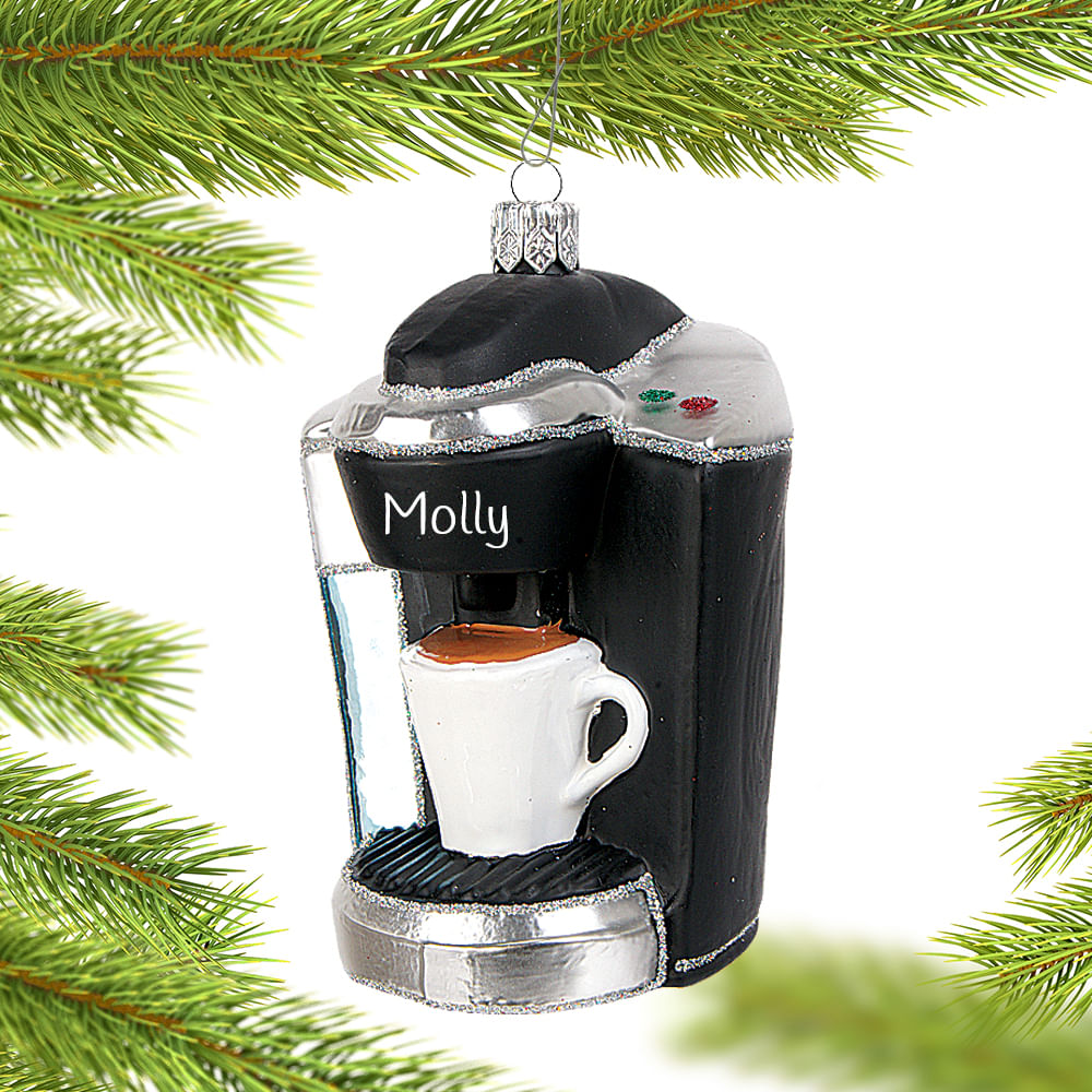 Personalized Coffee Machine Christmas Ornament Personalized Christmas