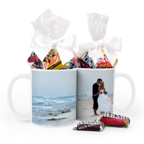 Personalized Wedding Add Your Photo 11oz Mug with Hershey's Miniatures
