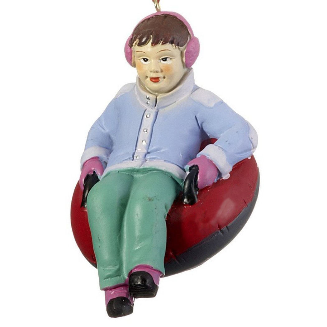 Snow Tubing Girl Child Christmas Ornament Personalized Christmas Ornaments Ornament Shop