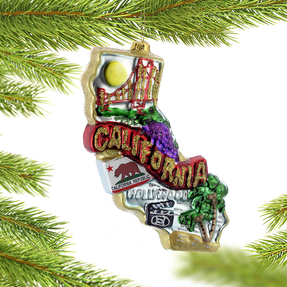 Personalized California Christmas Ornament Personalized Christmas