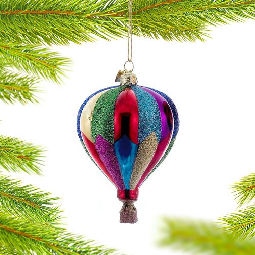 Personalized Hot Air Balloon (Colorful) Christmas Ornament