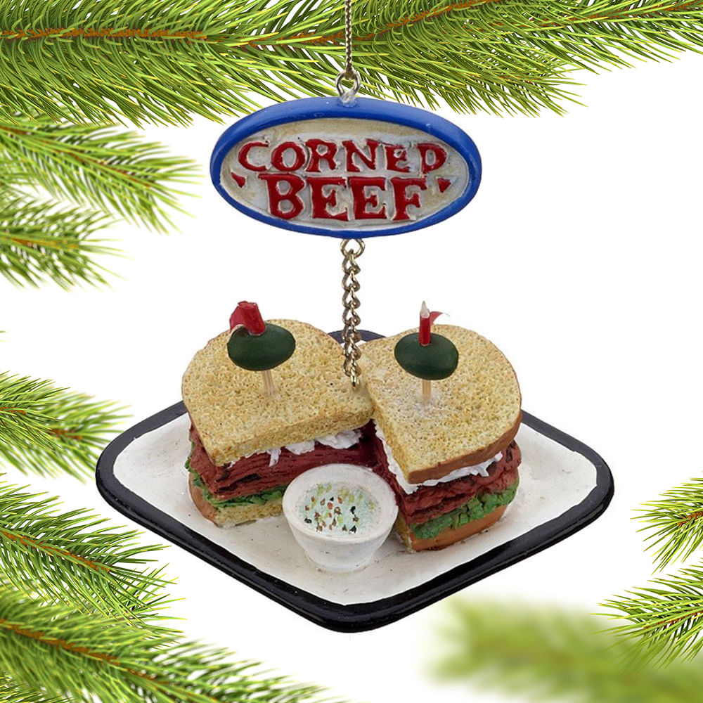 Corned Beef Sandwich Christmas Ornament Personalized Christmas