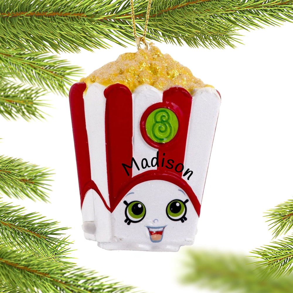 Personalized Shopkins Poppy Corn Christmas Ornament - Personalized ...