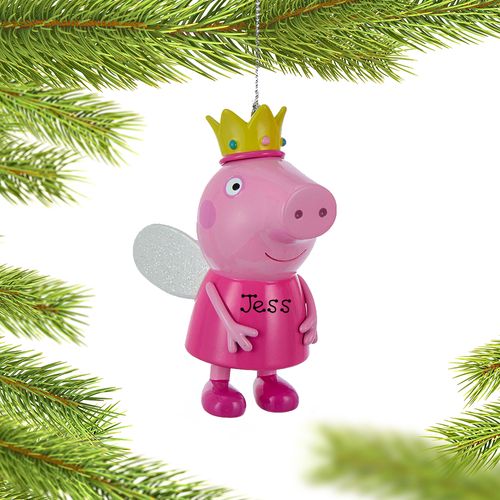 Personalized Peppa Pig Fairy Princess Christmas Ornament