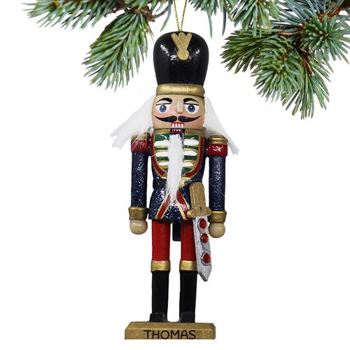 Personalized Wooden Nutcracker Soldier Christmas Ornament