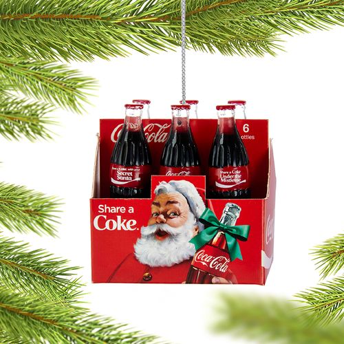 Personalized Coca-Cola Six Pack of Bottles Christmas Ornament