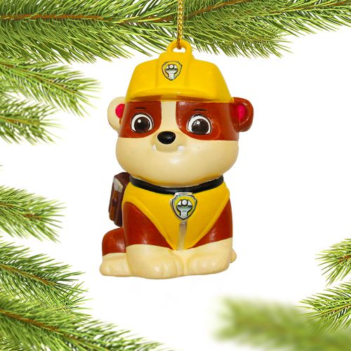 Personalized Paw Patrol Character (Rubble) Christmas Ornament