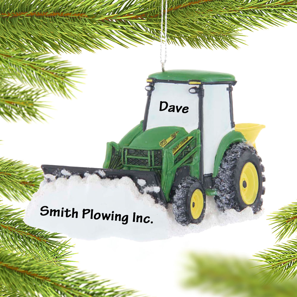 Personalized John Deere Tractor Christmas Ornament Personalized