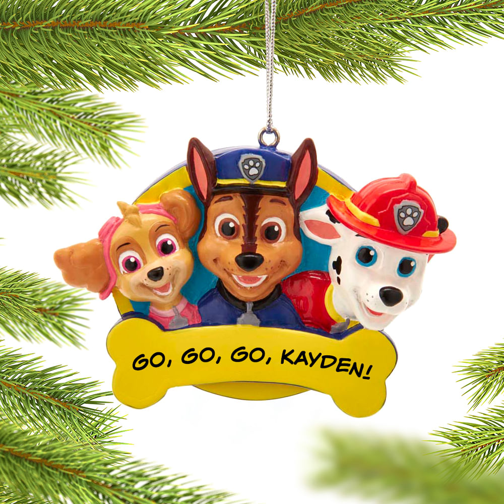 Personalized Paw Patrol Christmas Ornament Personalized Christmas