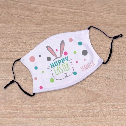 Personalized Hoppy Easter Adult Face Mask