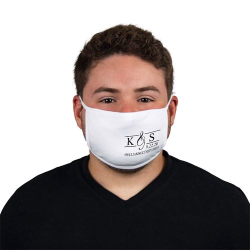 Personalized Wedding Guest Monogram Face Mask